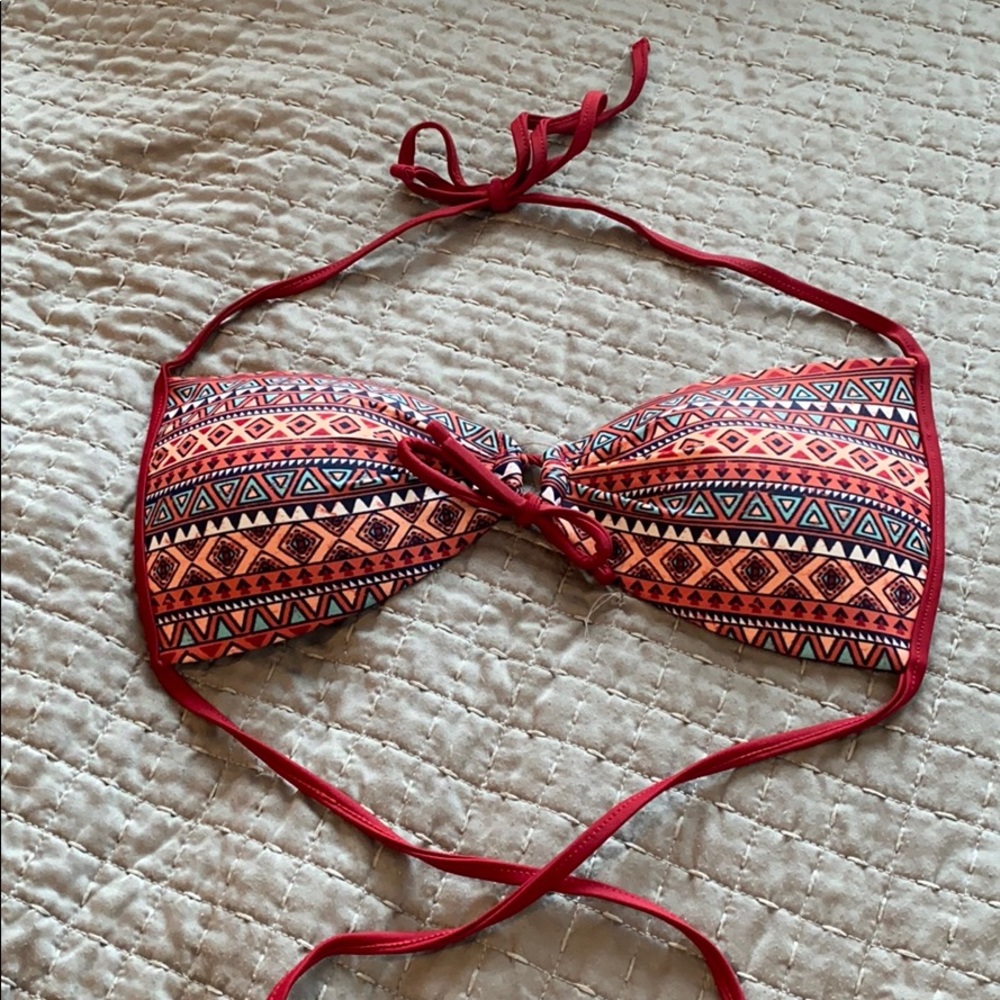 Tribal print bikini top